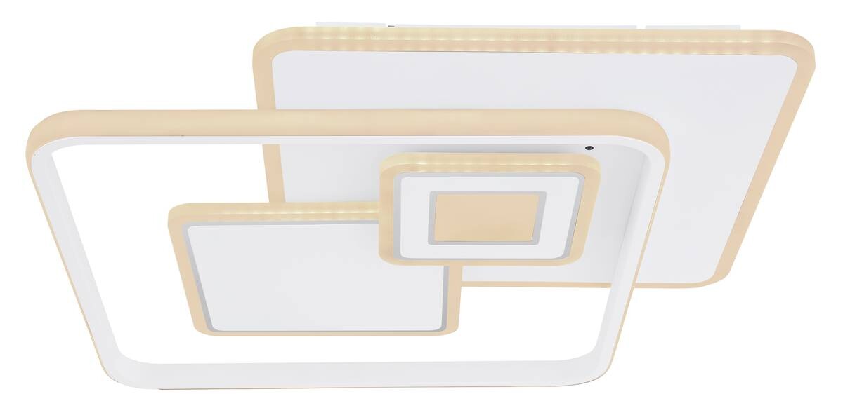 GLOBO Deckenleuchte weiß Metall Aluminium Acryl B/H/T: ca. 50,3x6x50,3 cm 1 Brennstellen