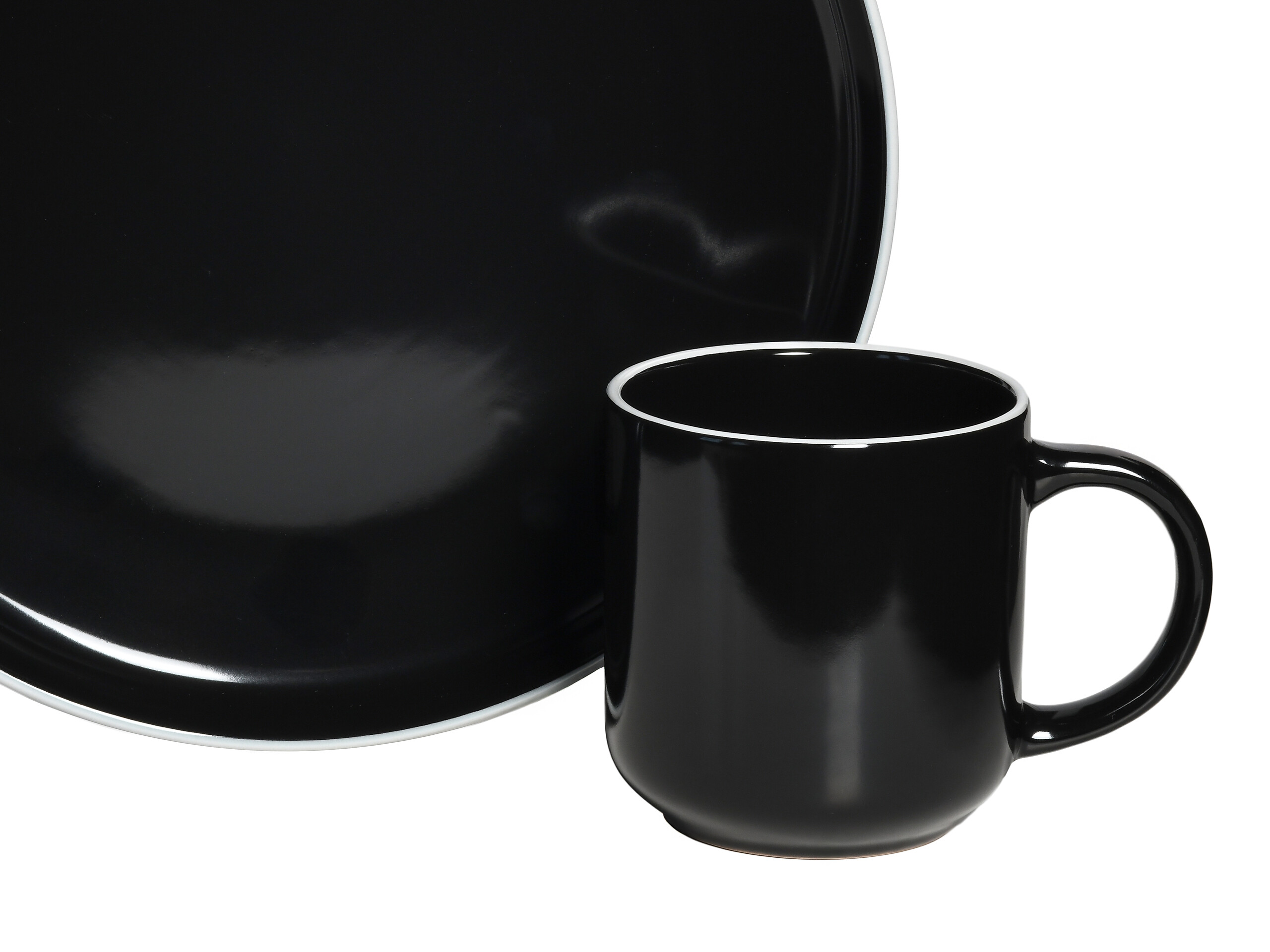 CreaTable Kombiservice Nordic Gourmet schwarz Steinzeug 10 tlg.