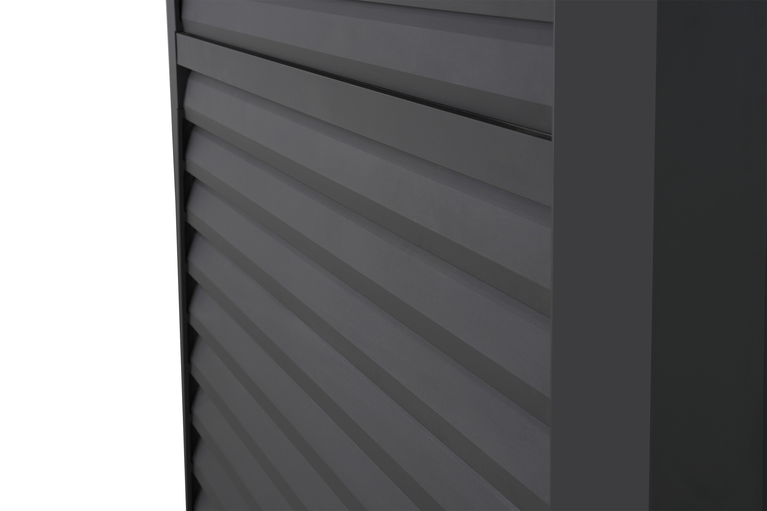 Mirador Lamellenwand für Pergola Deluxe Plus anthrazit Aluminium B/H/L: ca. 123,5x238,65x7 cm