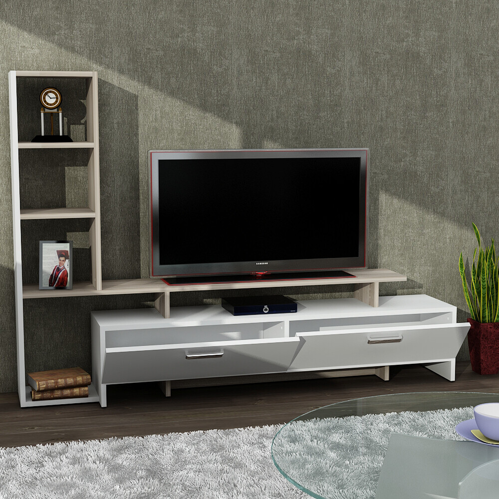 Wohnwand Simal weiß Cordoba B/H/T: ca. 168,2x120x29 cm