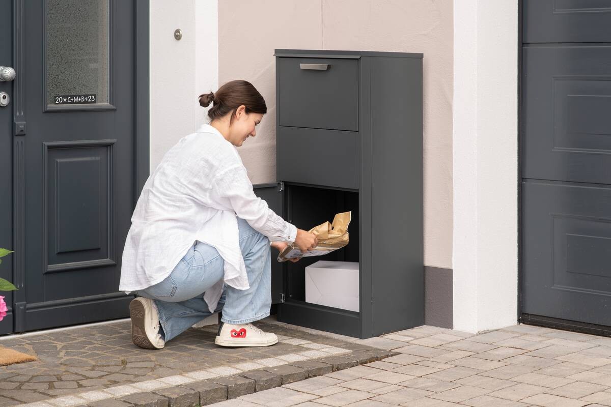 Westmann Paketbox Pepe anthrazit B/H/T: ca. 50x114x39 cm