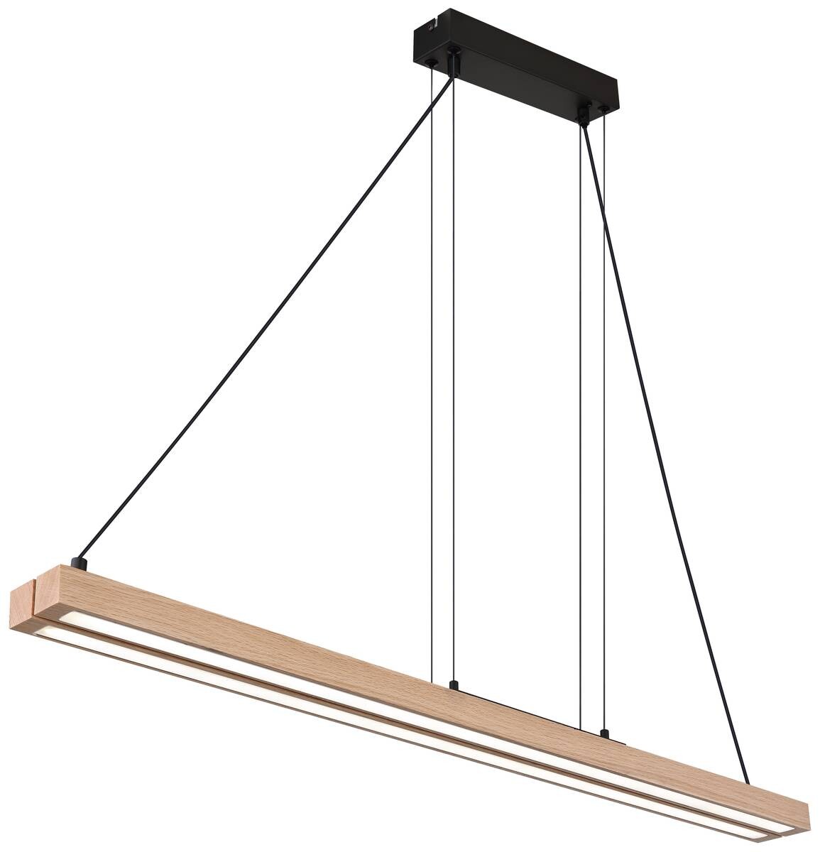 GLOBO Pendelleuchte mattschwarz MDF Metall Kunststoff B/H/T: ca. 7x120x171 cm 1.0 Brennstellen