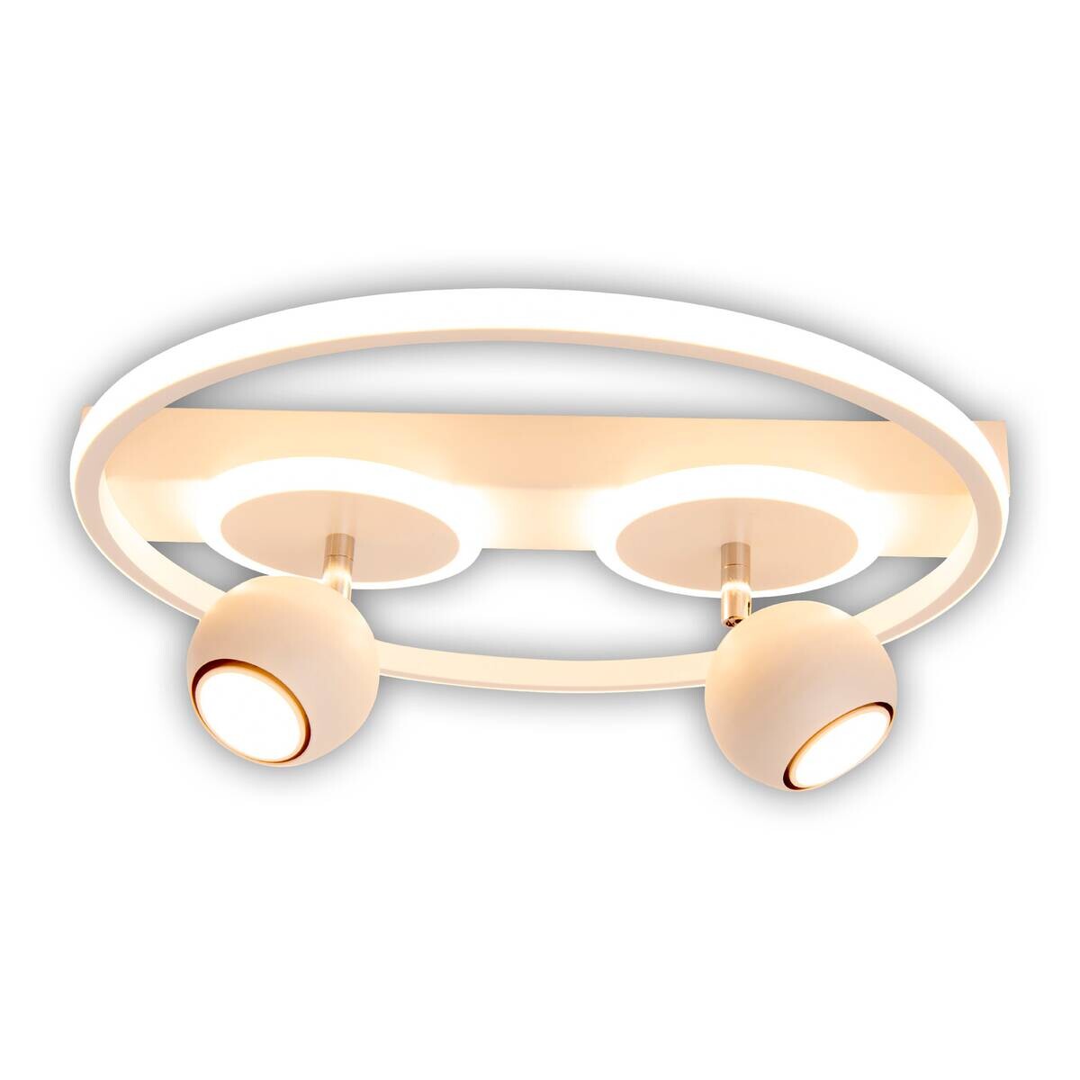 Näve Leuchten Deckenleuchte 1382823 weiß Metall Kunststoff B/H/T: ca. 40x15,5x40 cm GU10 2 Brennstellen