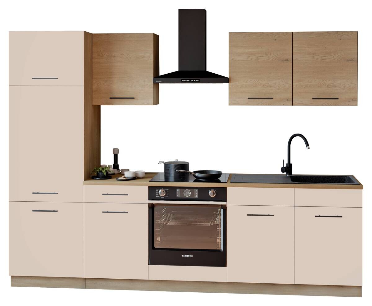 Küchenblock Fox II Cashmere Eiche Nachbildung B/H/T: ca. 270x200x60 cm