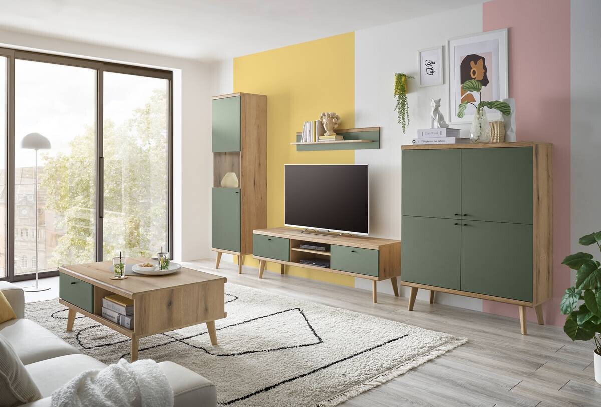 Lowboard Alva Eiche Evoke Coast Nachbildung salbei B/H/T: ca. 160x50x40 cm Lowboard Alva Eiche Evoke Coast Nachbildung salbei B/H/T: ca. 160x50x40 cm