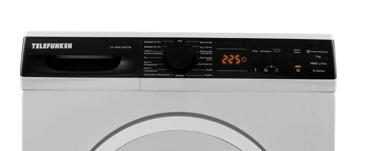 Telefunken Waschmaschine TF-WM-5441T1B weiß B/H/T: ca. 59,7x84,5x49,7 cm ca. 7 kg