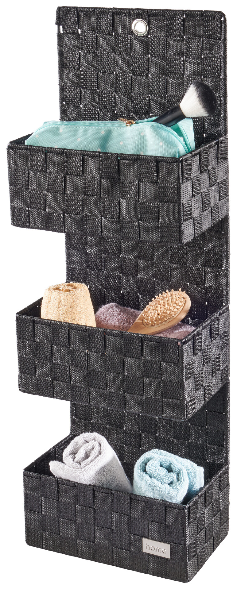 POCOline Wandkorb schwarz Nylon B/H/L: ca. 25x75x15 cm