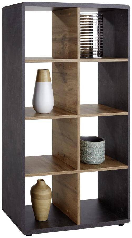 Regal Fontana New Beton dunkel Optik Eiche Wotan Nachbildung B/H/T: ca. 73x145x35 cm