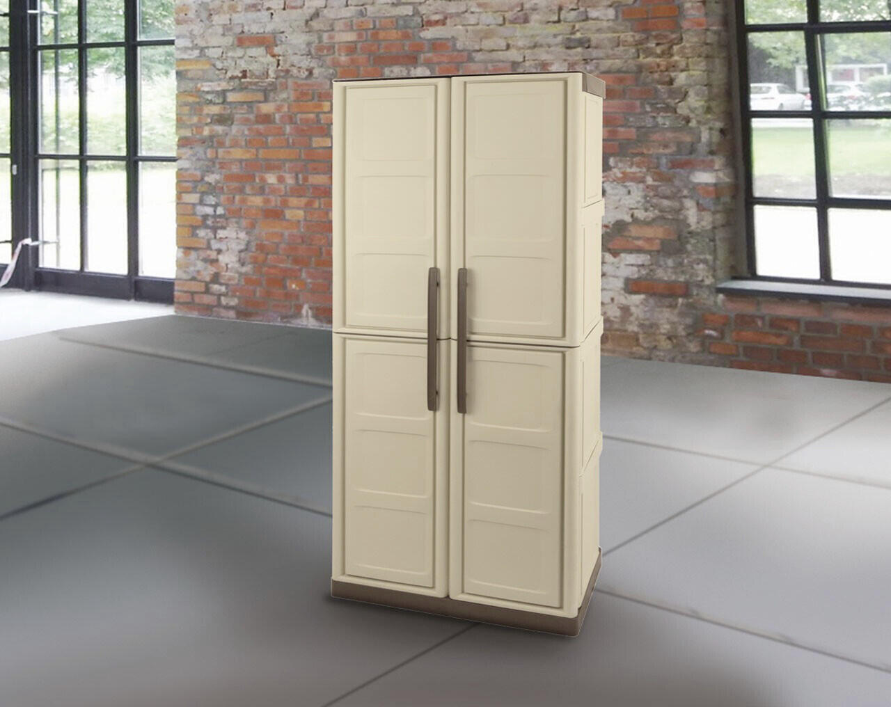 ArtPlast Kunststoffschrank Steel taupe Kunststoff B/H/T: ca. 70x165,5x39 cm