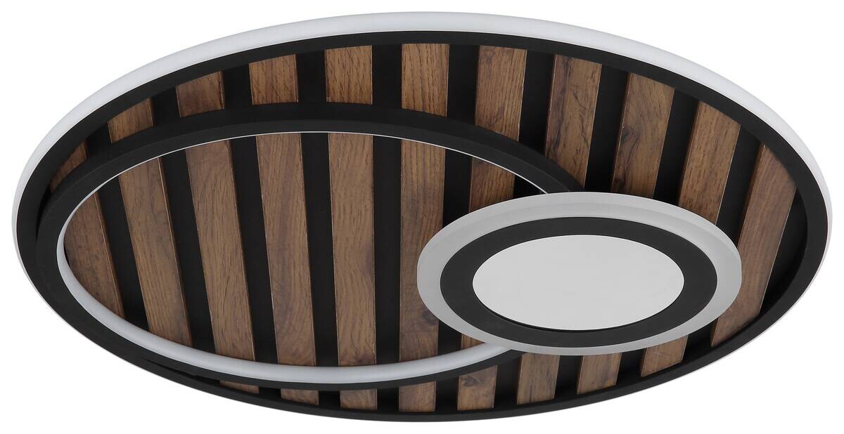 GLOBO Deckenleuchte mattschwarz Opal Metall MDF H/D: ca. 8x50 cm 1 Brennstellen