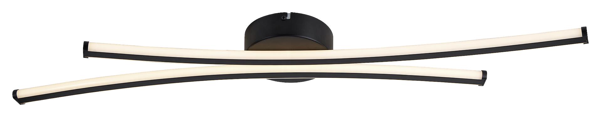 POCOline LED-Deckenleuchte Dion mattschwarz Metall Kunststoff B/H/L: ca. 15x5,5x90 cm