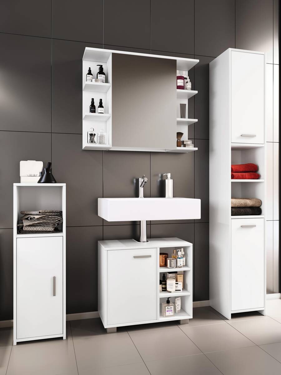 Badezimmer-Set Zalo weiß B/H/T: ca. 60x55x30 cm