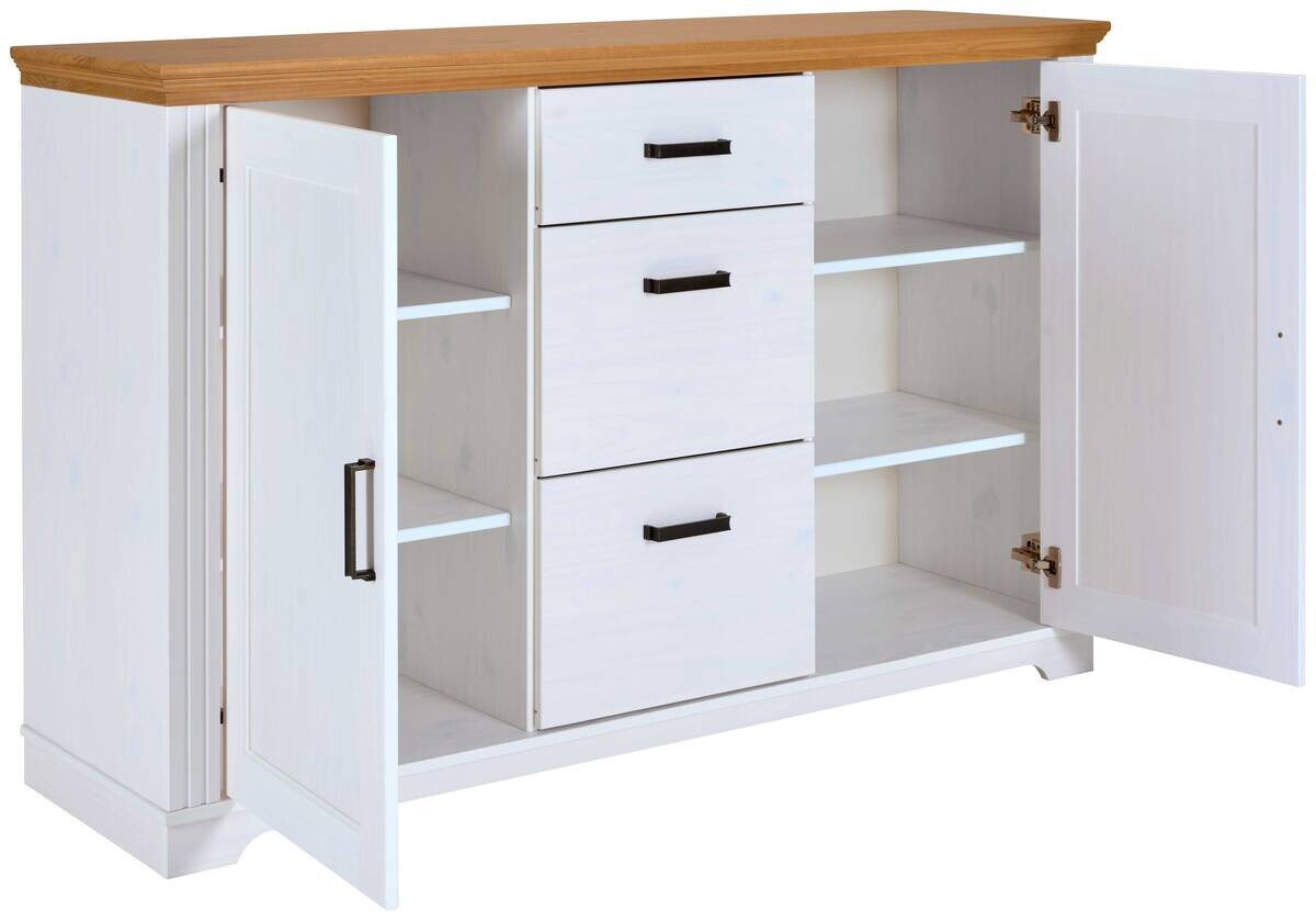 Kommode Maluno weiß lackiert B/H/L: ca. 48,3x104x166,4 cm