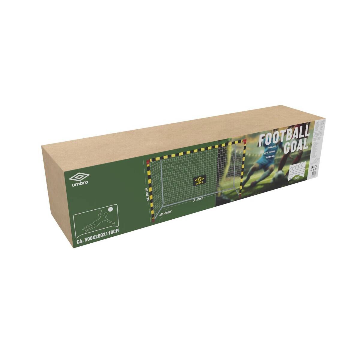 Fußballtor schwarz B/H/T: ca. 300x200x110 cm