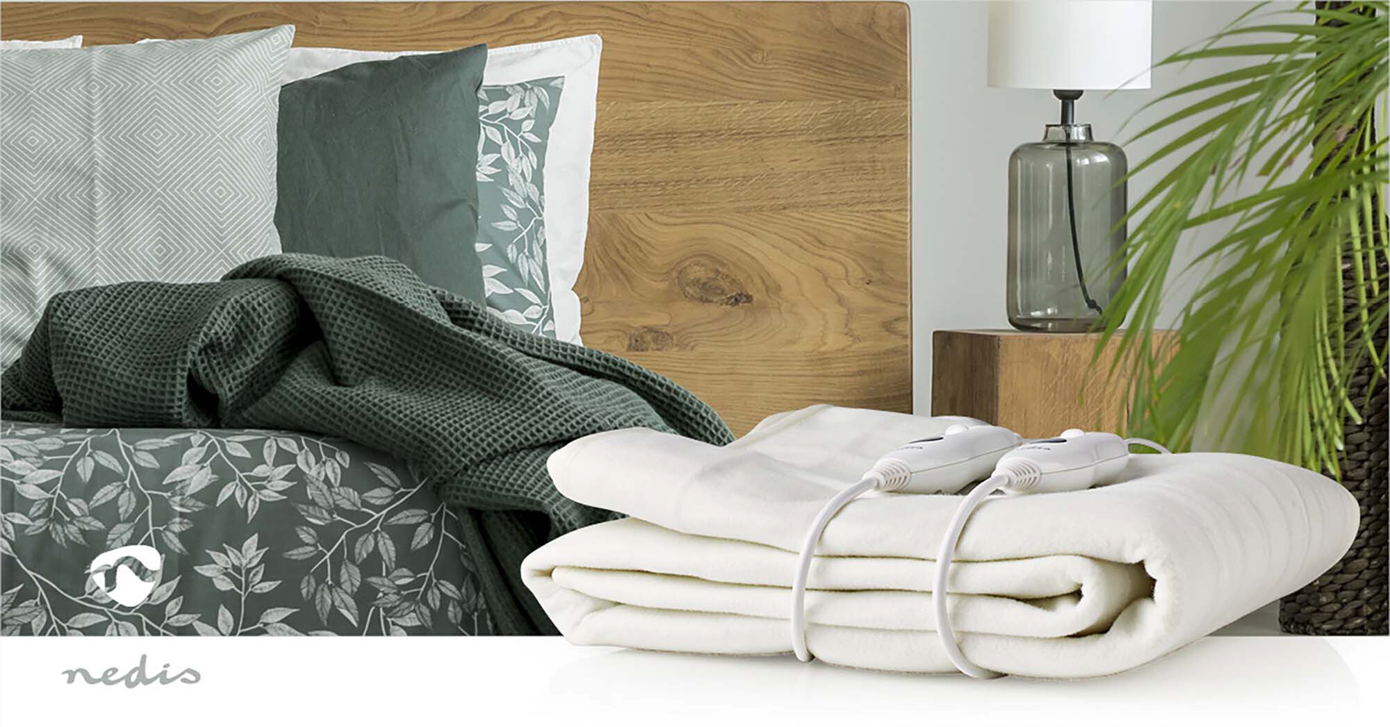 Nedis Heizdecke weiß Polyester B/H/L: ca. 164x2x140 cm