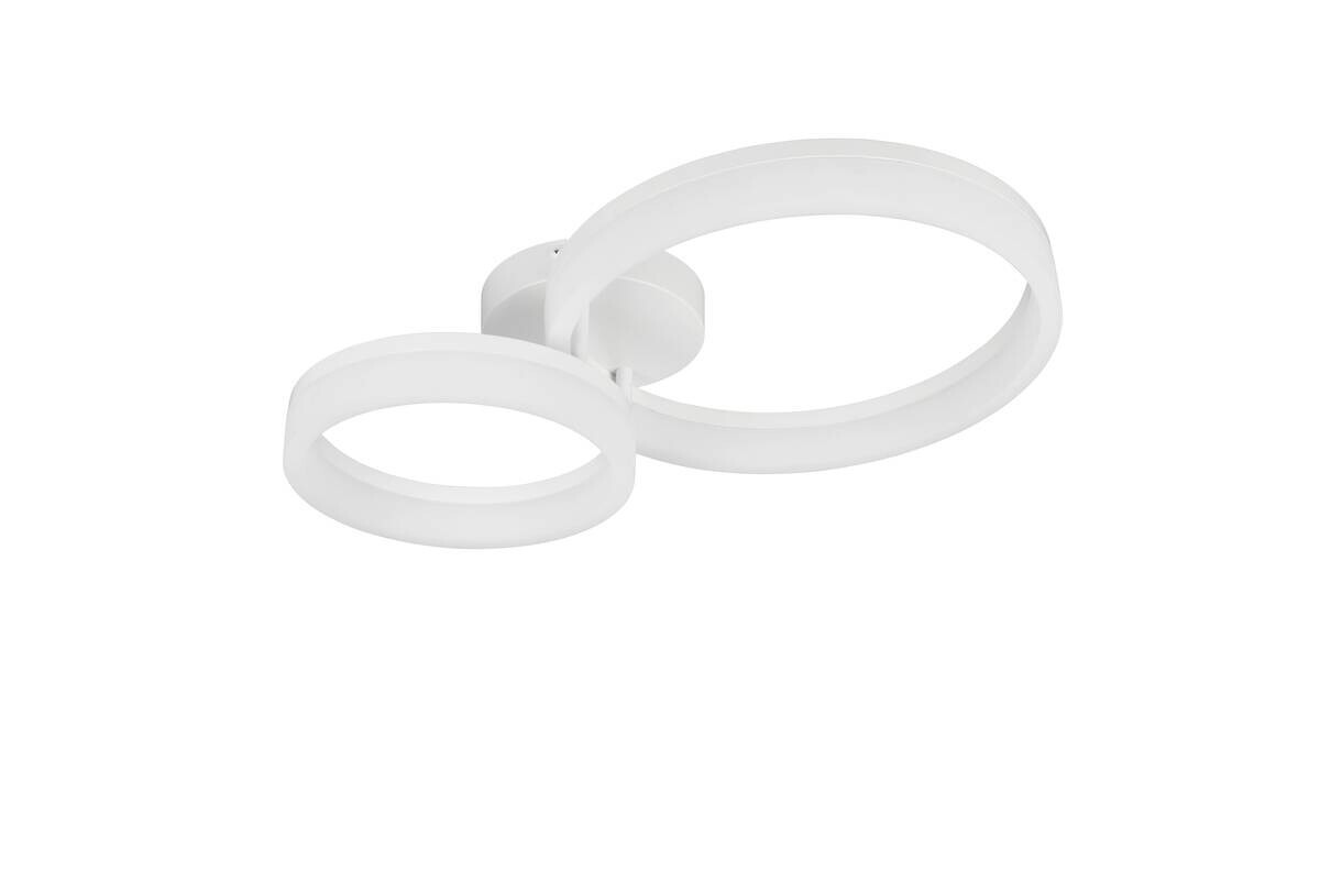 Reality Leuchten LED-Deckenleuchte Scope weiß Metall Kunststoff B/L: ca. 33x51 cm