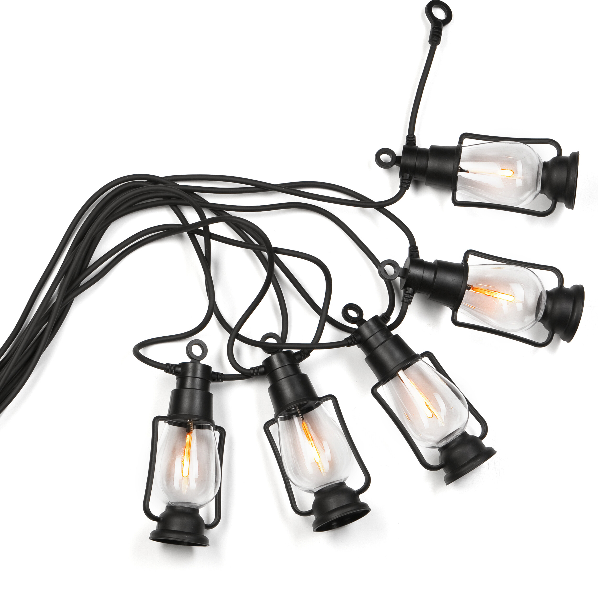 Outdoor-Lichterkette schwarz B/L: ca. 2x1000 cm