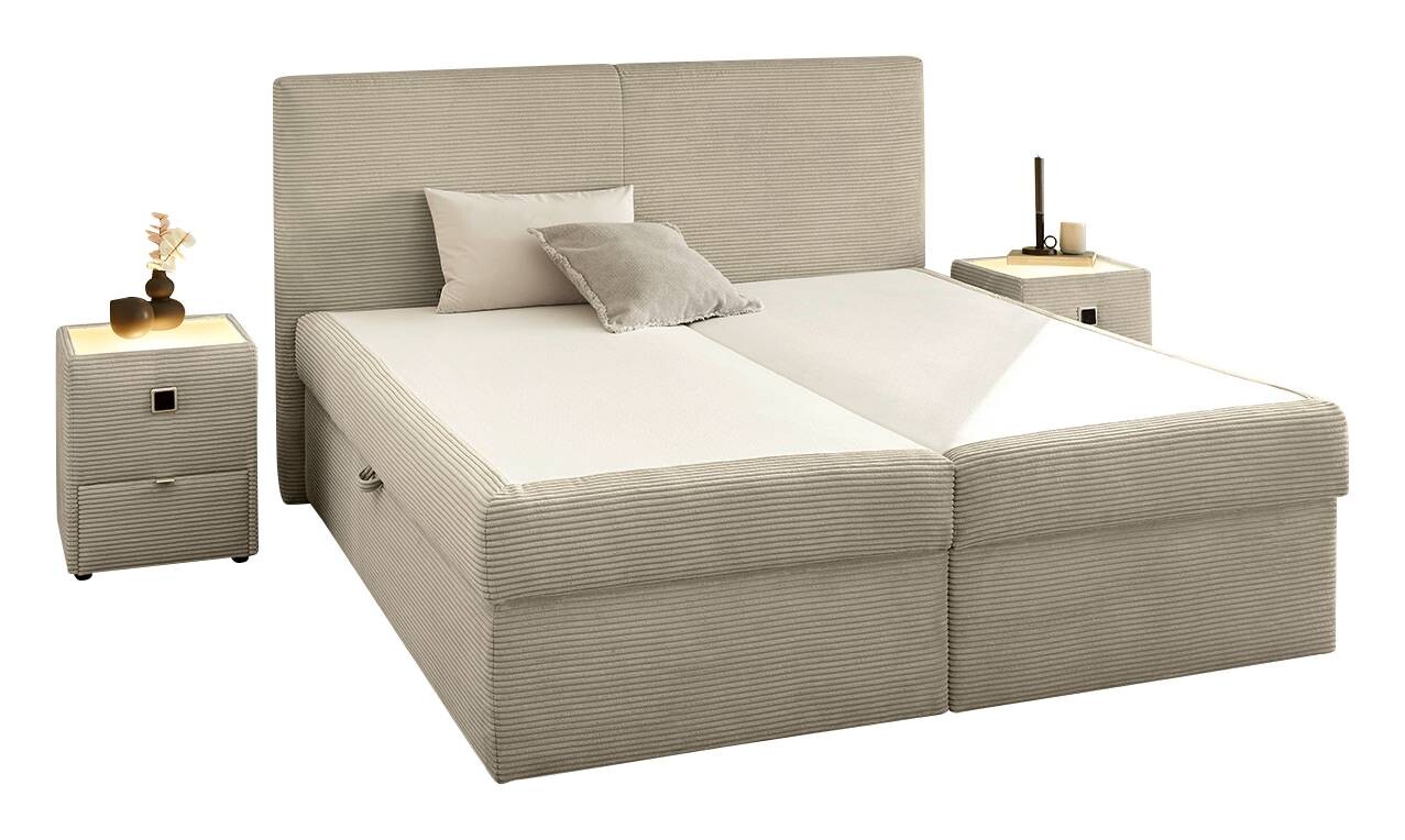 Boxbett  Greige Liegefläche B/L: ca. 180x200 cm