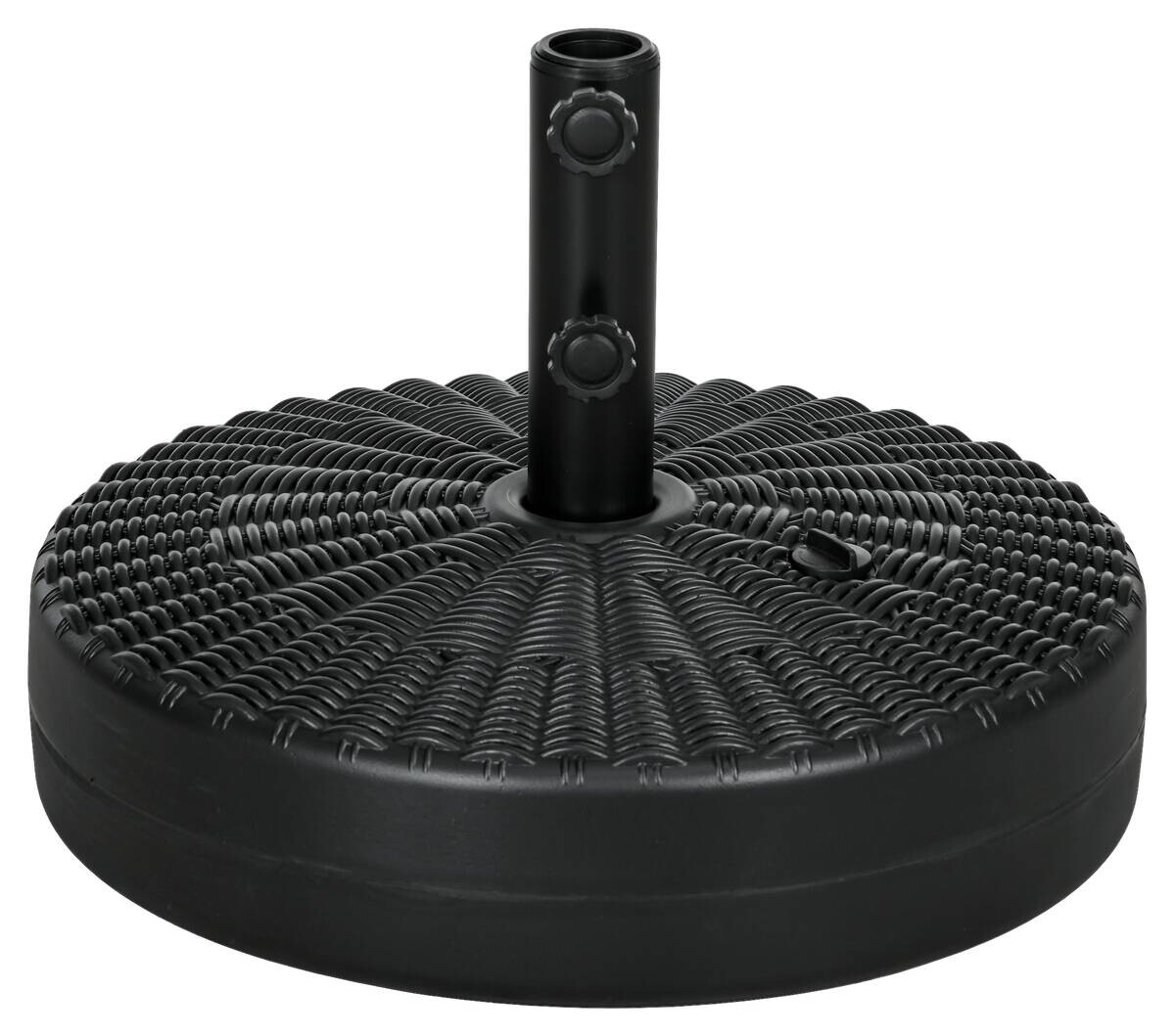 Outsunny Schirmständer schwarz Kunststoff B/H/L: ca. 51x51x36 cm