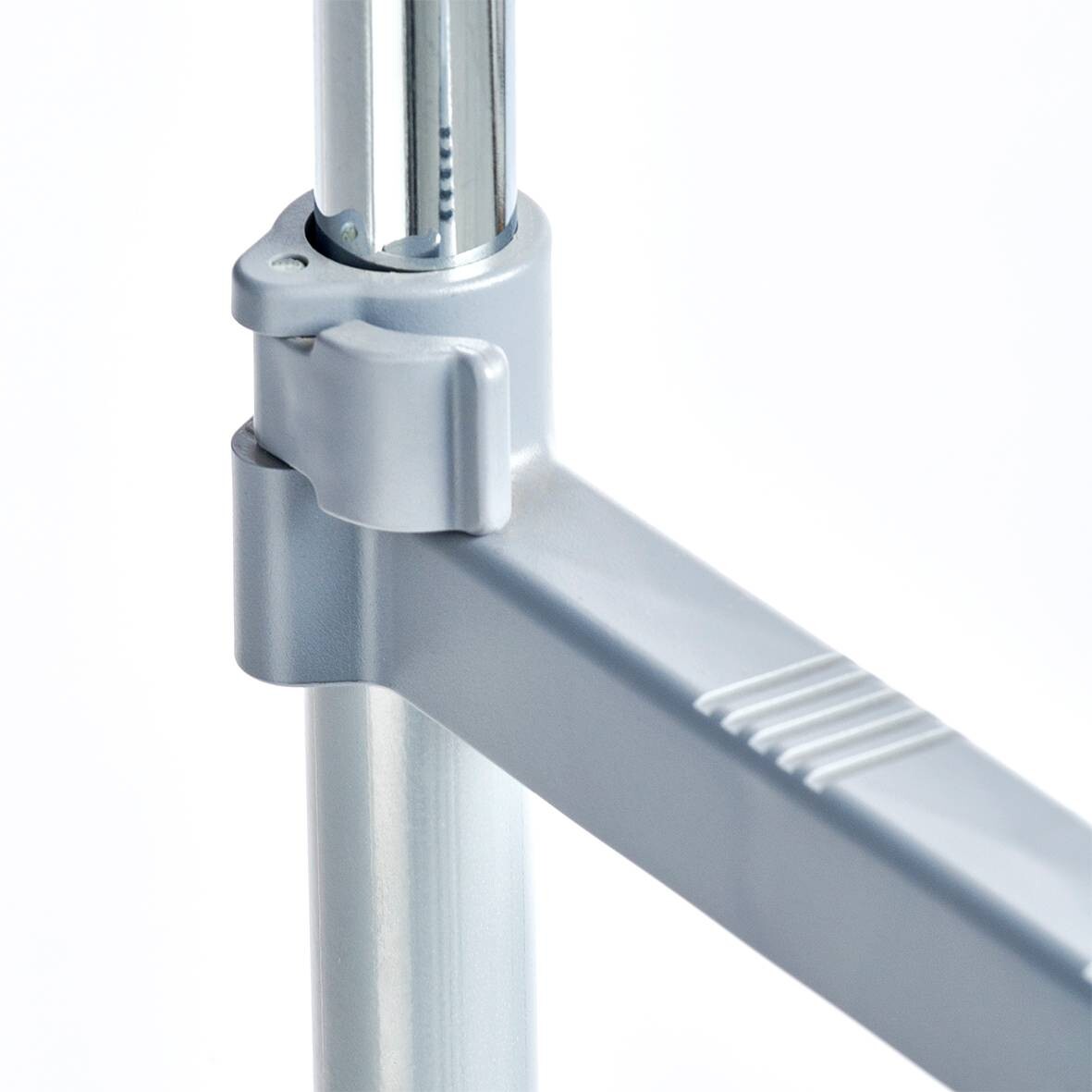 Zeller Rollkleiderständer Silbergrau Metall B/H/L: ca. 43x170x83 cm