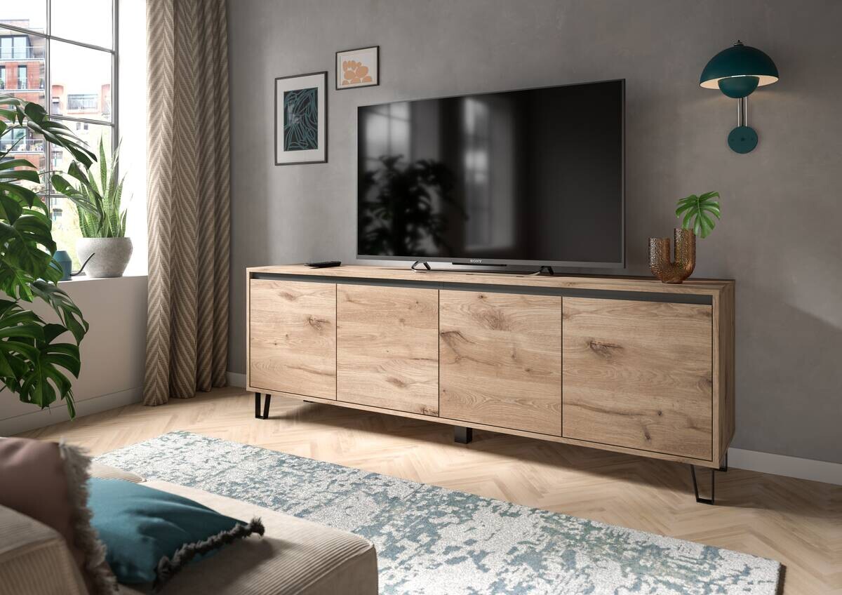 TV-Lowboard Balton Oak Eiche Viking Nachbildung B/H/T: ca. 184x67x40 cm