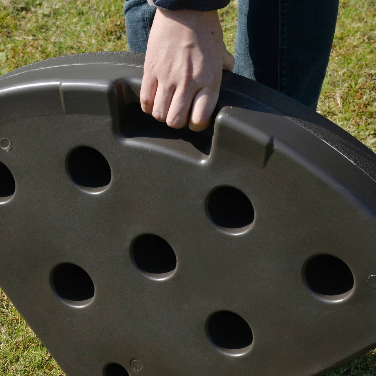 Outsunny Schirmständer kaffee Kunststoff B/H/L: ca. 100x10,5x100 cm