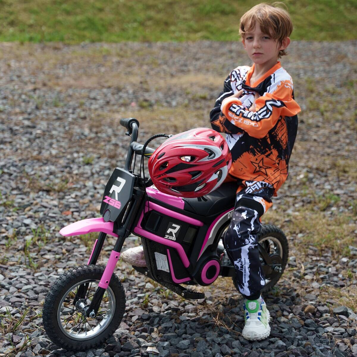 HOMCOM Kindermotorrad rosa B/H/L: ca. 64x76,5x119 cm