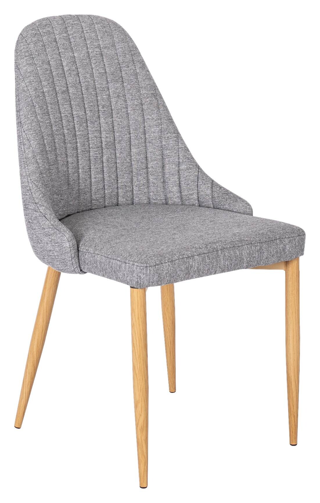 Stuhl TORINO grau Stoff B/H/T: ca. 53x91x58 cm