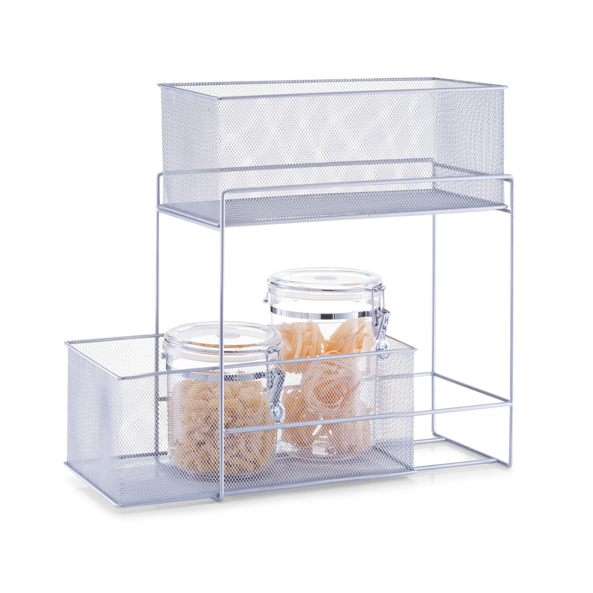 Zeller Etagenregal silber Metall B/H/L: ca. 18,5x42x35 cm