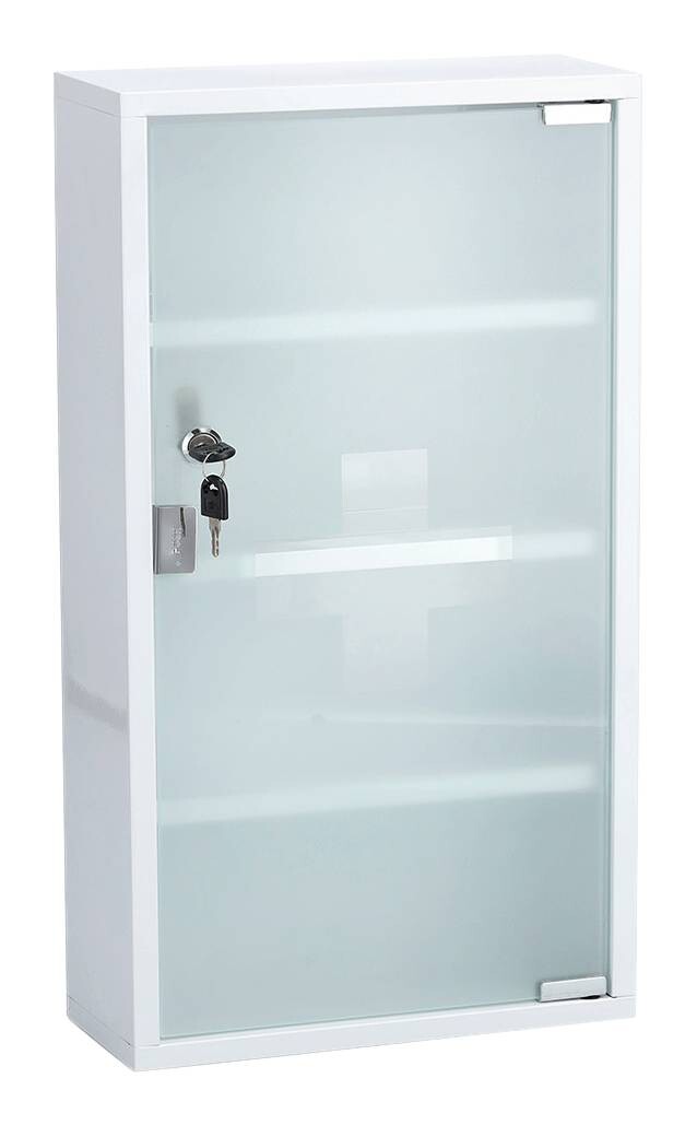 Medizinschrank weiß Metall B/H/L: ca. 12x60x30 cm