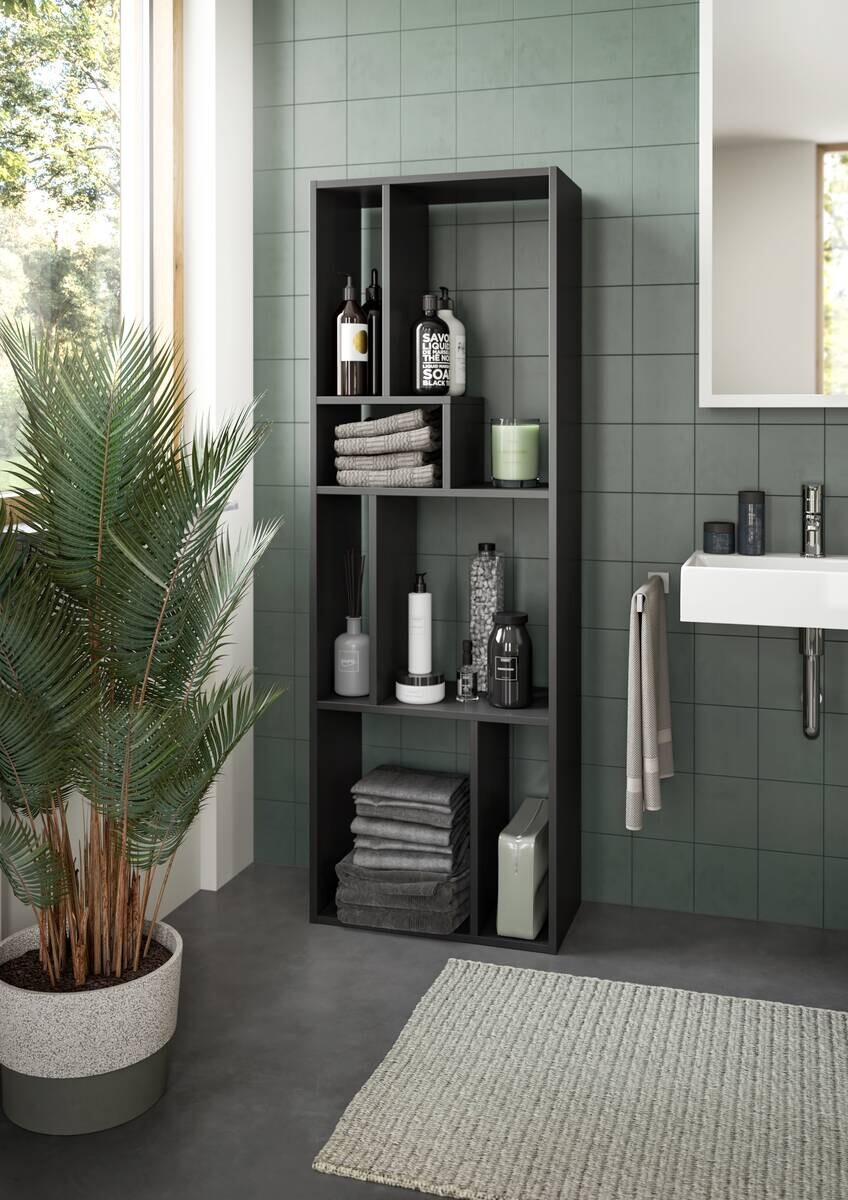 Regal Tommy grau B/H/T: ca. 159x54x28 cm