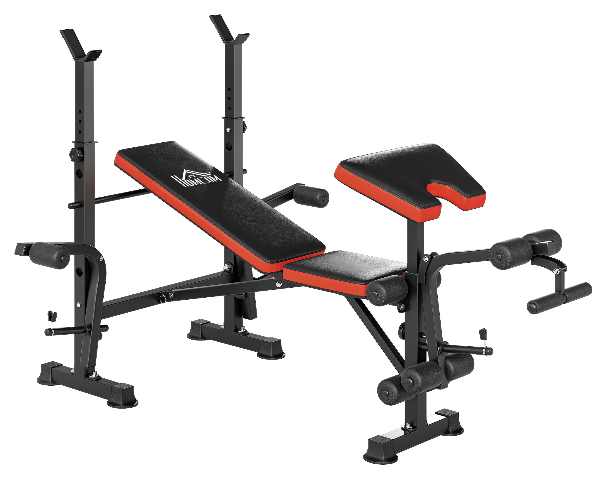 HOMCOM Hantelbank schwarz Kunststoff B/H/L: ca. 139x127x175 cm