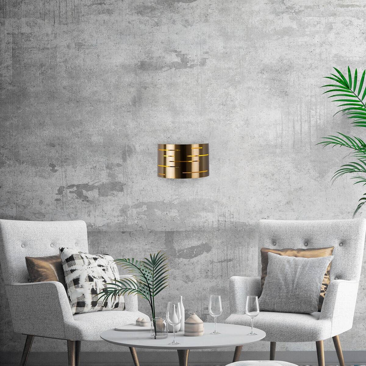 Opviq Wandleuchte Exquisite bronze Metall B/H/T/L: ca. 10x22x10x30 cm E27 1 Brennstellen