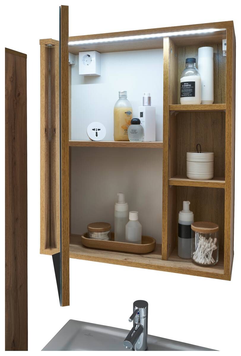 Spiegelschrank Greece Wildeiche Nachbildung B/H/T: ca. 60x70x20 cm