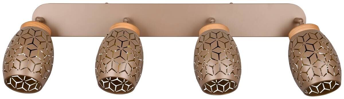 Reality Leuchten Spots Bidar kaffee gold Metall B/H/L: ca. 74x27x12 cm E14 4 Brennstellen