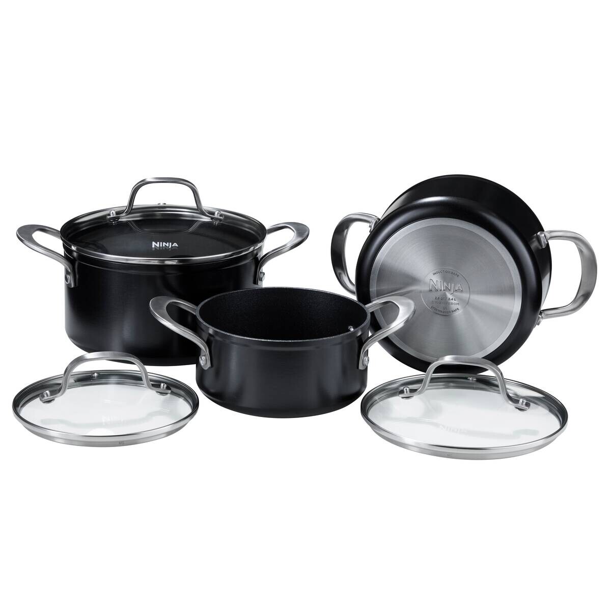 Ninja Topfset ZEROSTICK Essentials C13000DE schwarz Aluminium 3 tlg.