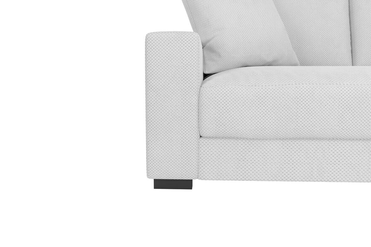 Ecksofa weiß Microfaser B/H/T: ca. 300x83x190 cm