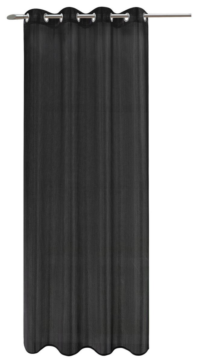 Ösenvorhang Eve schwarz B/L: ca. 140x245 cm