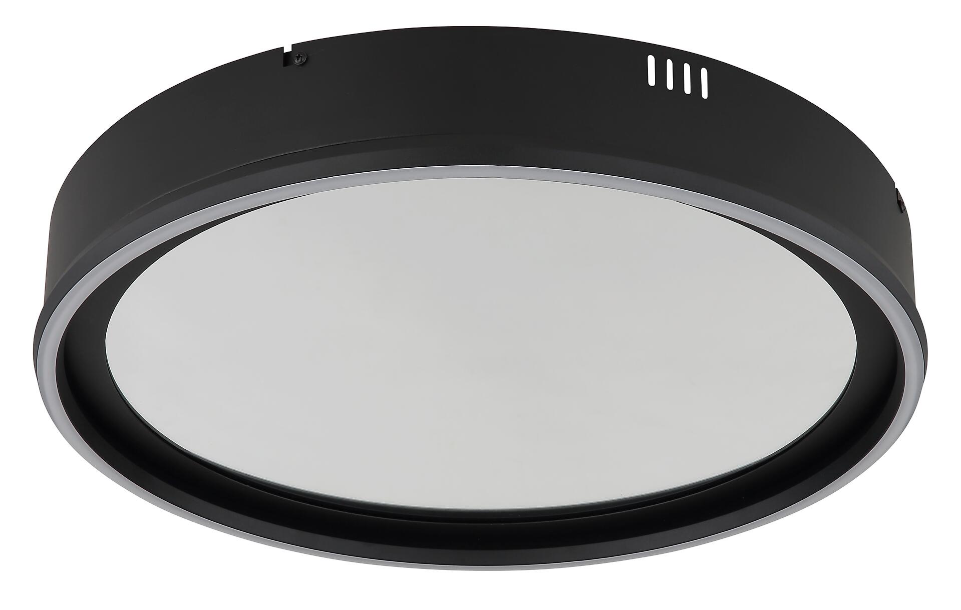 GLOBO Deckenleuchte klar Opal schwarz Glas Aluminium Kunststoff H/D: ca. 8,5x51,5 cm 1 Brennstellen