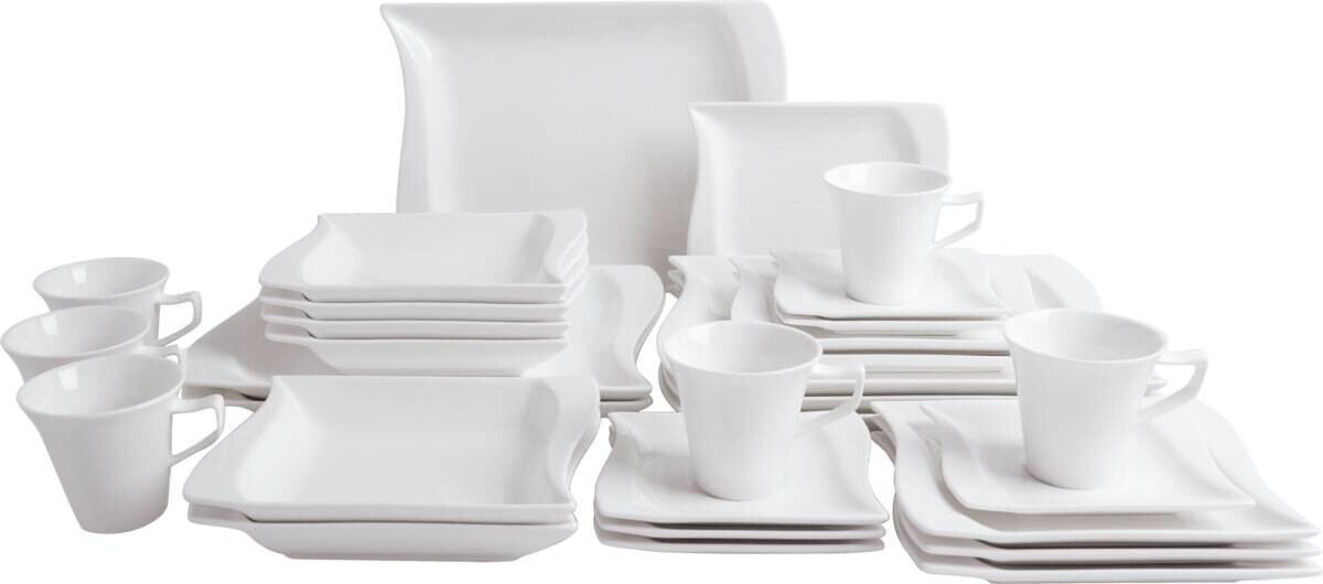 Kevoli home Kombiservice weiß Porzellan 30 tlg.