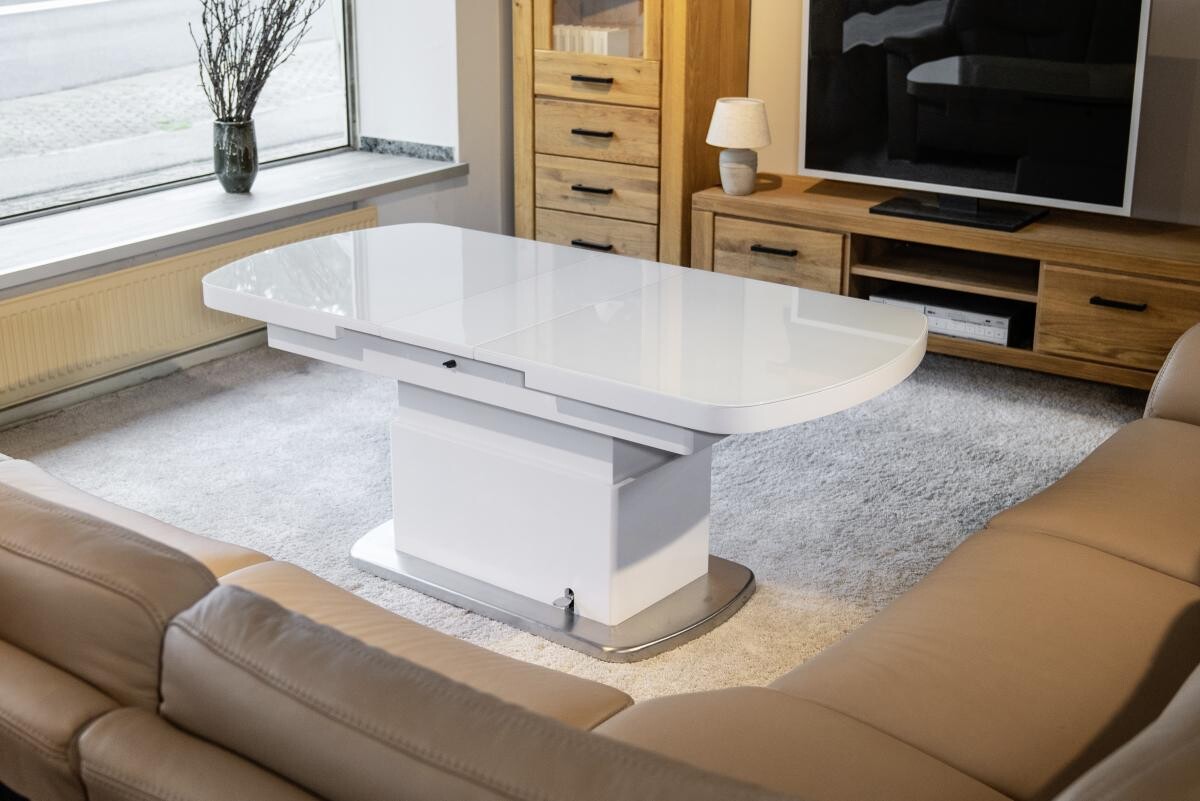 Couchtisch Levi weiß MDF B/H/T: ca. 135x50x75 cm