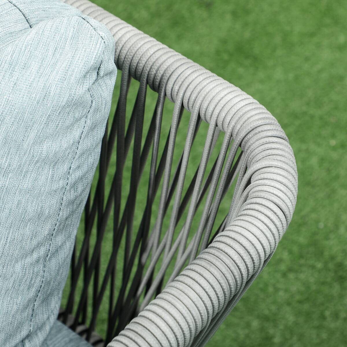 Outsunny Sitzgruppe blau Aluminium B/H/L: ca. 71x120x65 cm