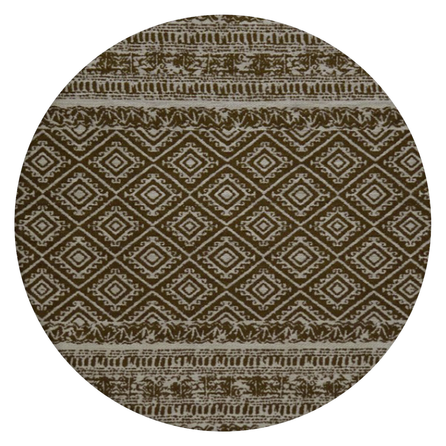 Kayoom Flachgewebeteppich Sunny 110 braun B/L: ca. 120x120 cm