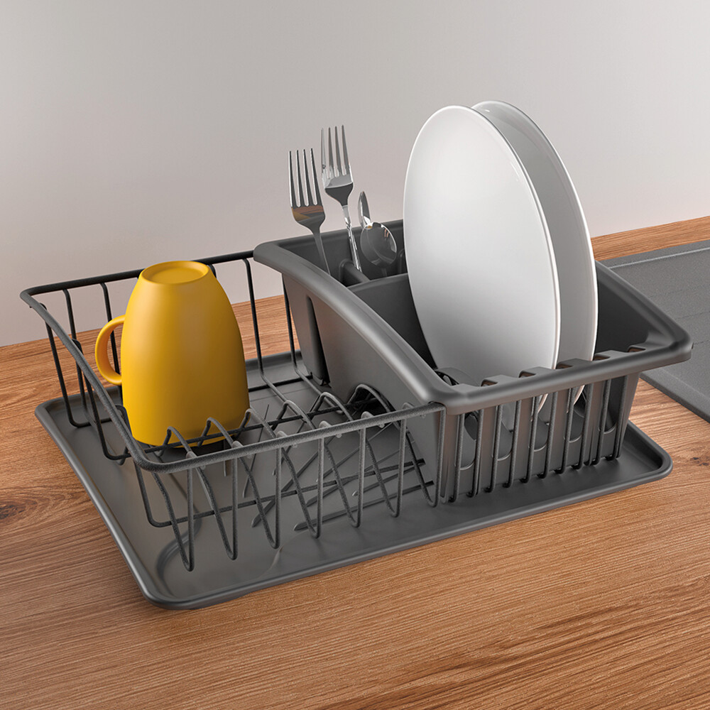 Metaltex Spülkorb Aquatex Plus Lava mattschwarz Metall