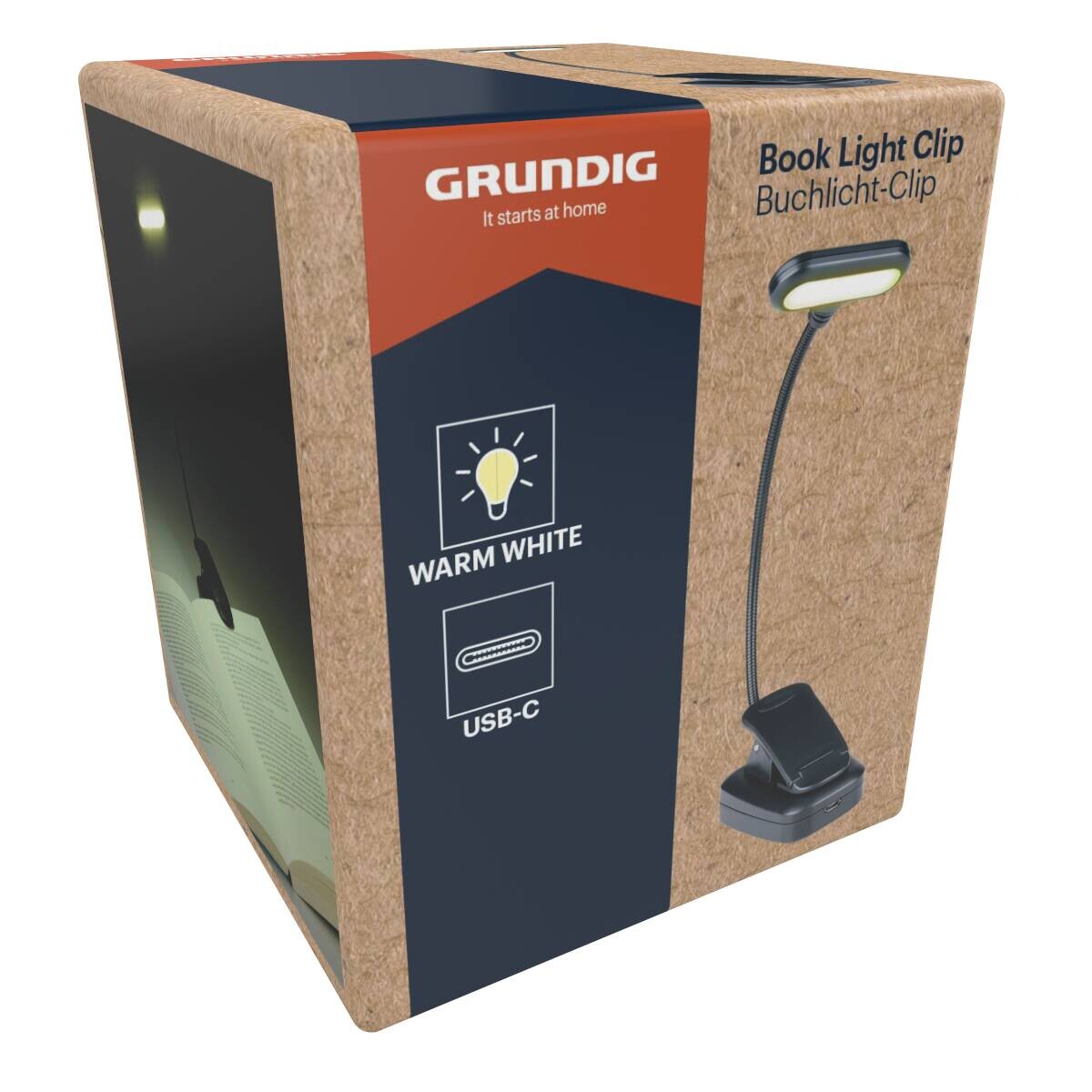 Grundig Leseleuchte schwarz B/H/L: ca. 9x1,5x4,5 cm