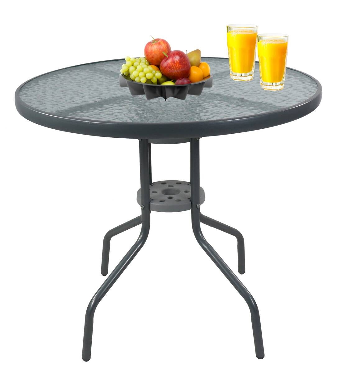 VCM Gartensitzgruppe Maxola schwarz Textilene B/H/L: ca. 75x74x75 cm