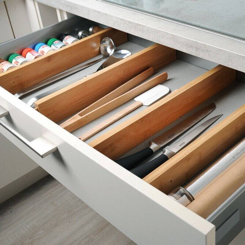 Kesper Schubladentrenner natur Bambus H/L: ca. 6,6x45,5 cm