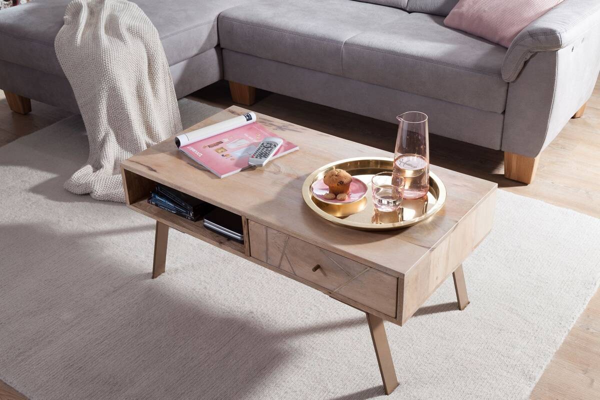 Wohnling Couchtisch braun B/H/T: ca. 95x42x50 cm