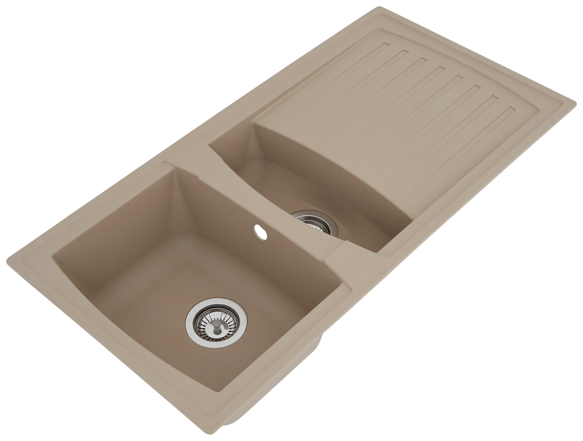 Respekta Einbauspüle Boston 100 x 50 B sandbeige Mineralite B/H/T: ca. 100x20x50 cm