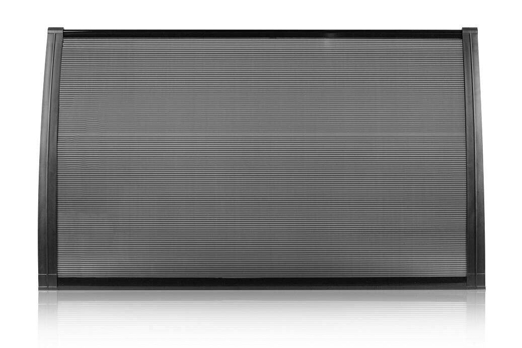 Brosplast Vordach schwarz B/H/L: ca. 120x23x70 cm